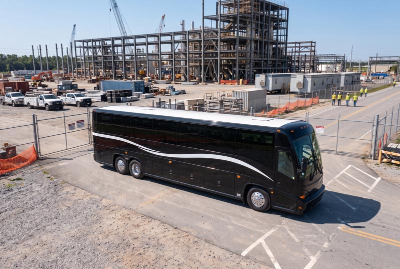 Construction Site Shuttle Bus Rentals in Roswell, GA
